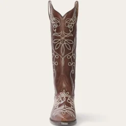 Adeline Burnished Brown Back Zip Cowboy Boot