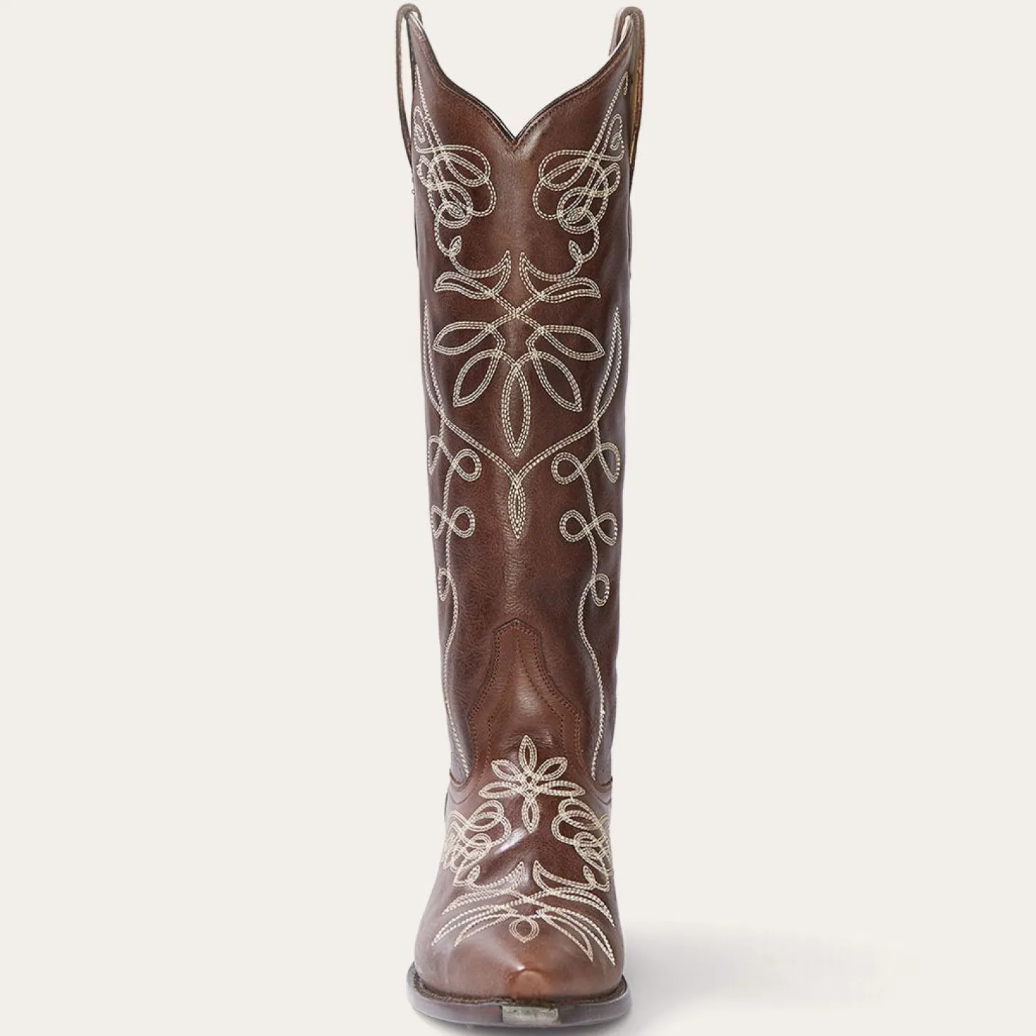 Adeline Burnished Brown Back Zip Cowboy Boot