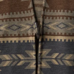 Aztec Print Sweater Poncho