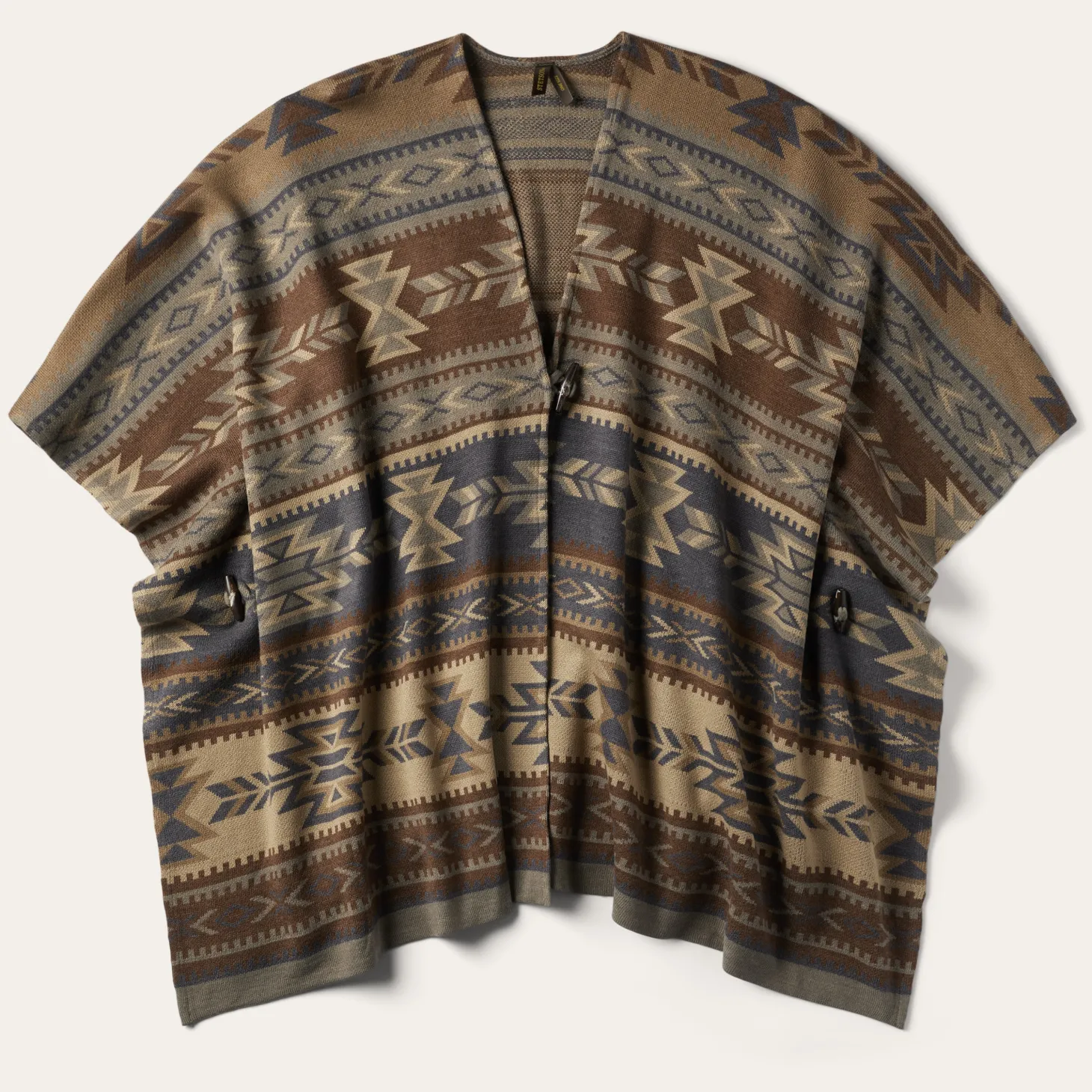 Aztec Print Sweater Poncho