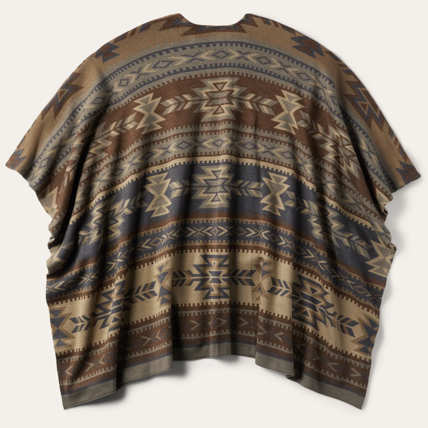 Aztec Print Sweater Poncho
