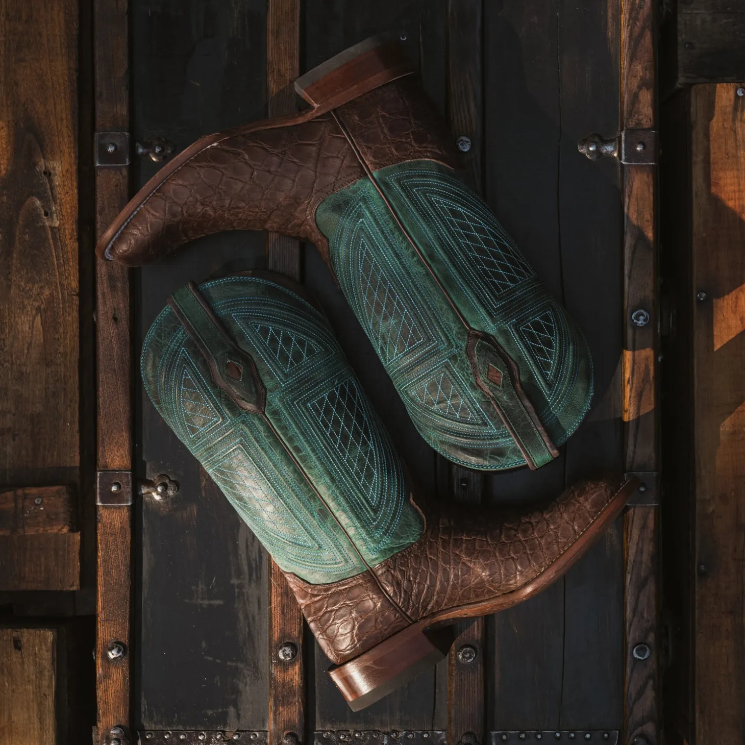 Big Horn Tobacco Alligator Cowboy Boot