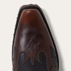 Biker Outlaw Oiled Leather Cowboy Boot
