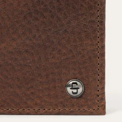 Bison Leather Stetson Rivet Bi-Fold Wallet