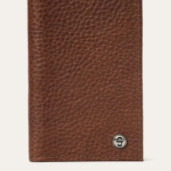 Bison Leather Stetson Rivet Checkbook Wallet