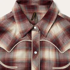 Black Cherry Plaid Shirt Dress