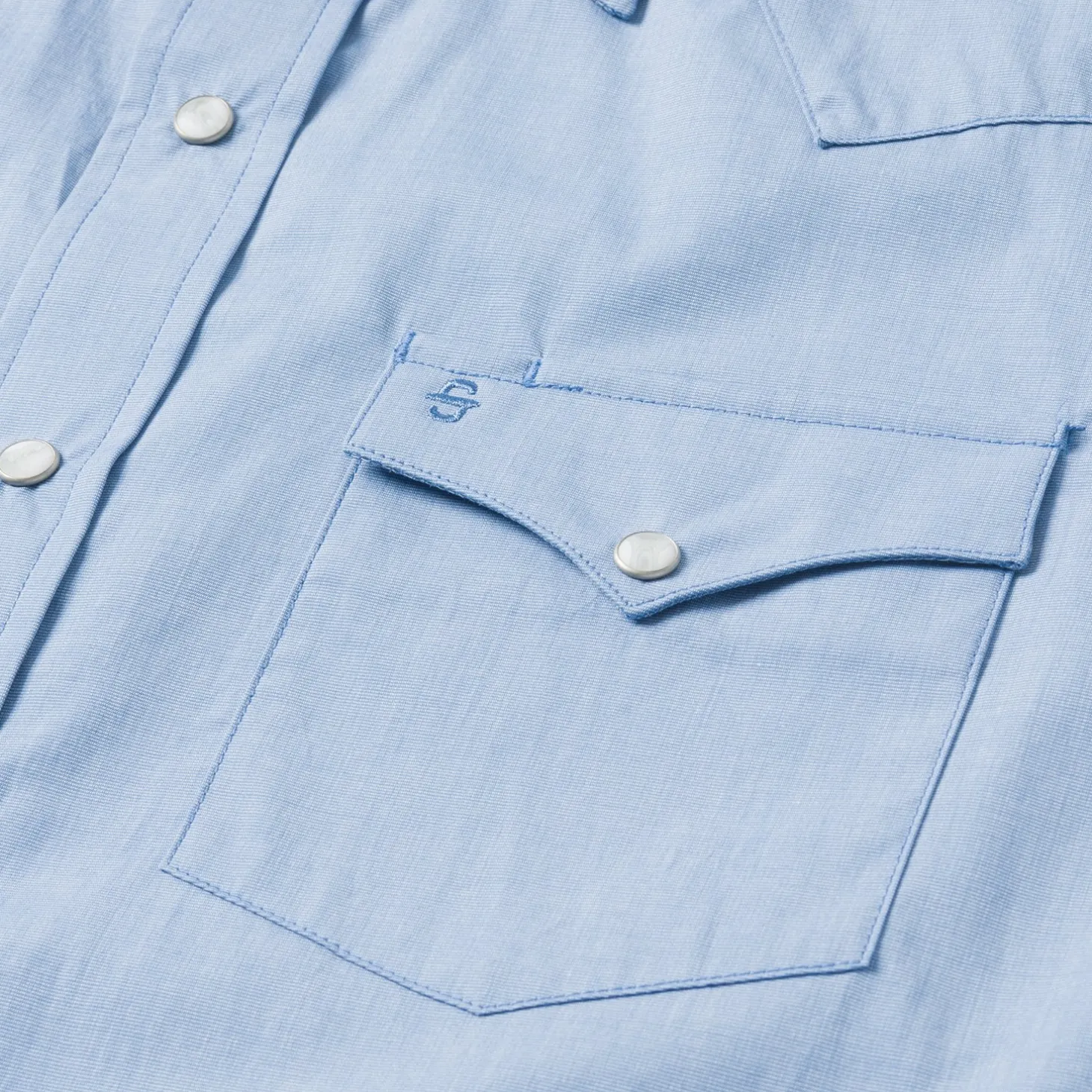 Blue End On End Solid Shirt