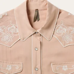 Blush Embroidered Western Shirt