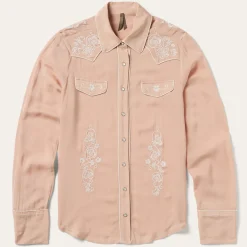 Blush Embroidered Western Shirt
