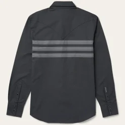 Border Stripe Twill Western Shirt
