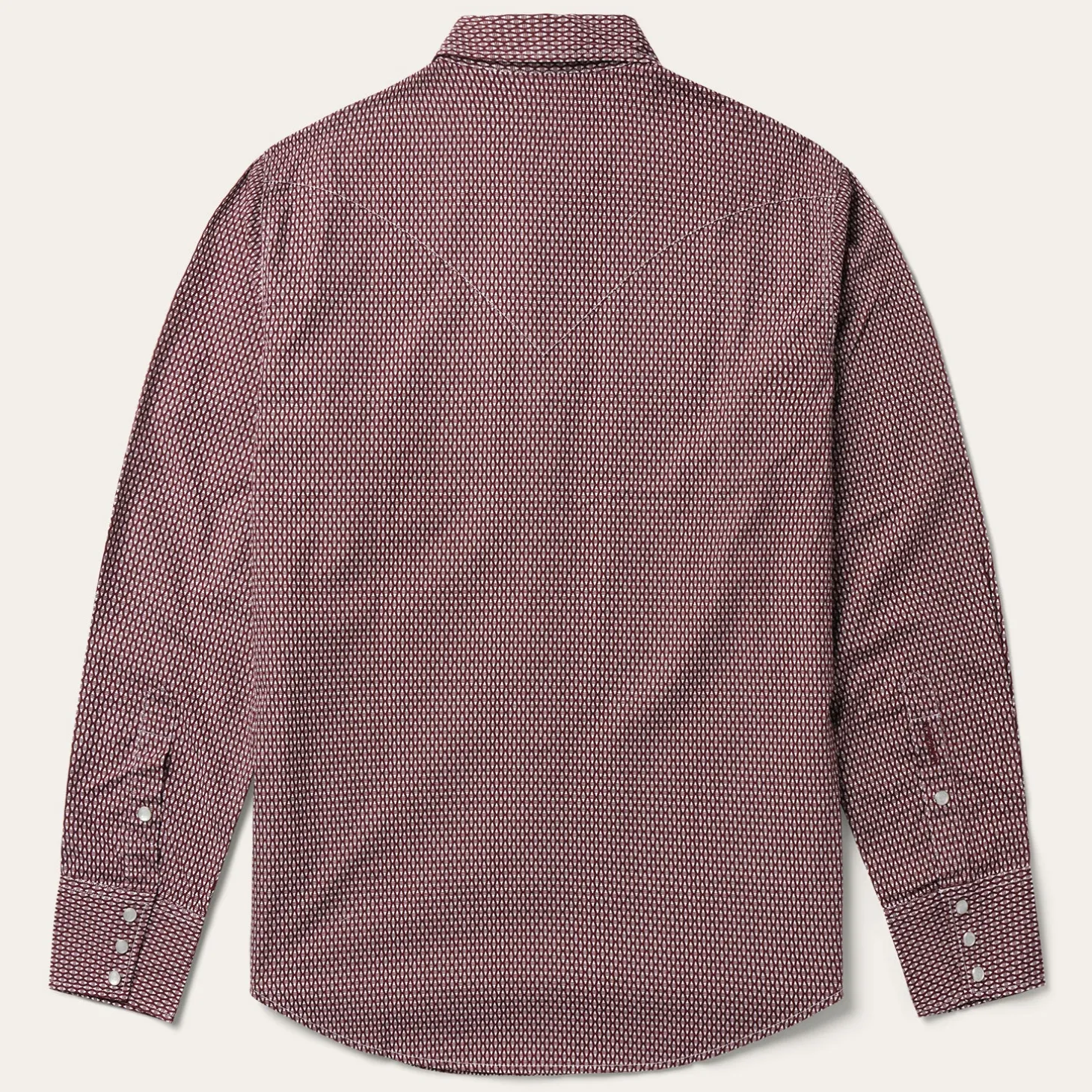 Broken Diamond Print Western Shirt