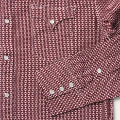 Broken Diamond Print Western Shirt