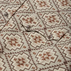 Brown Aztec Poplin Western Shirt