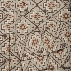 Brown Aztec Poplin Western Shirt