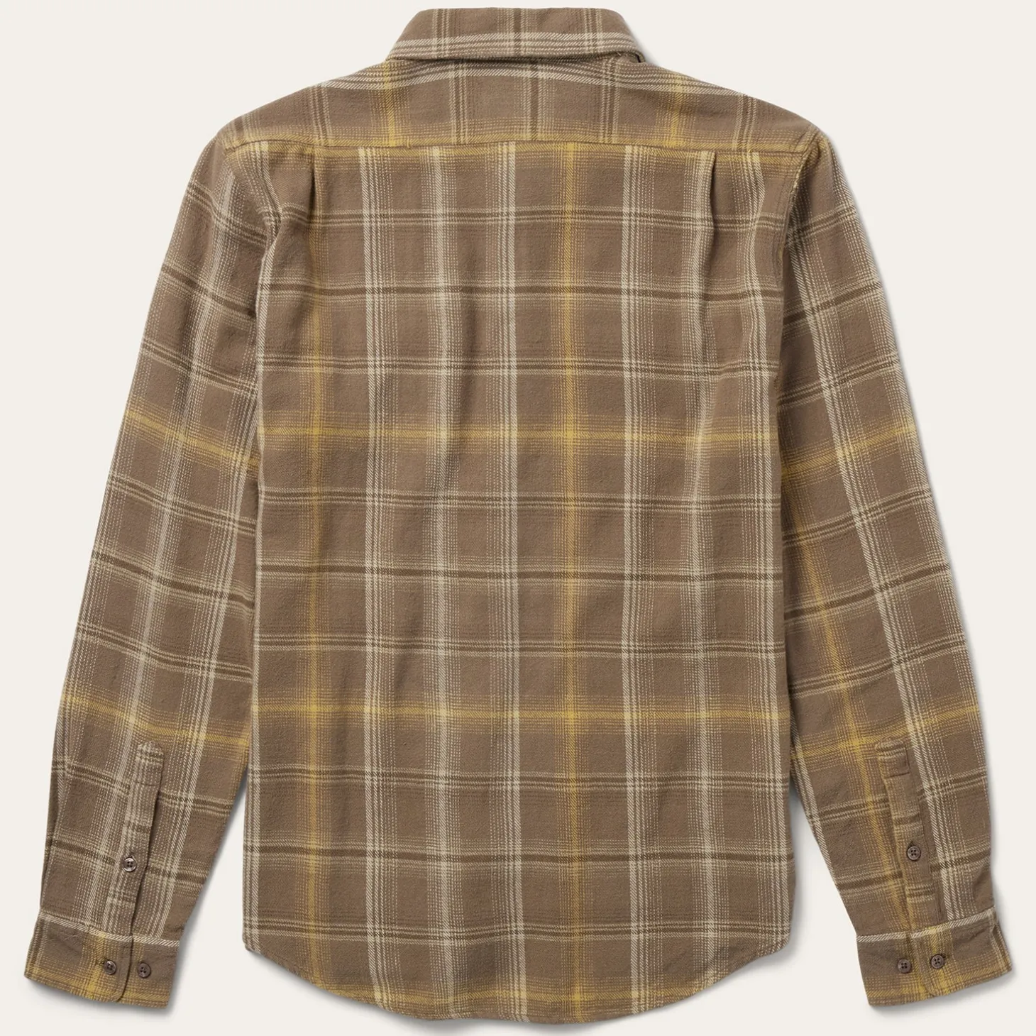 Brown Flannel Button-Front Shirt