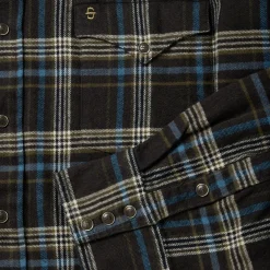 Brown Plaid Flannel Western Shirt