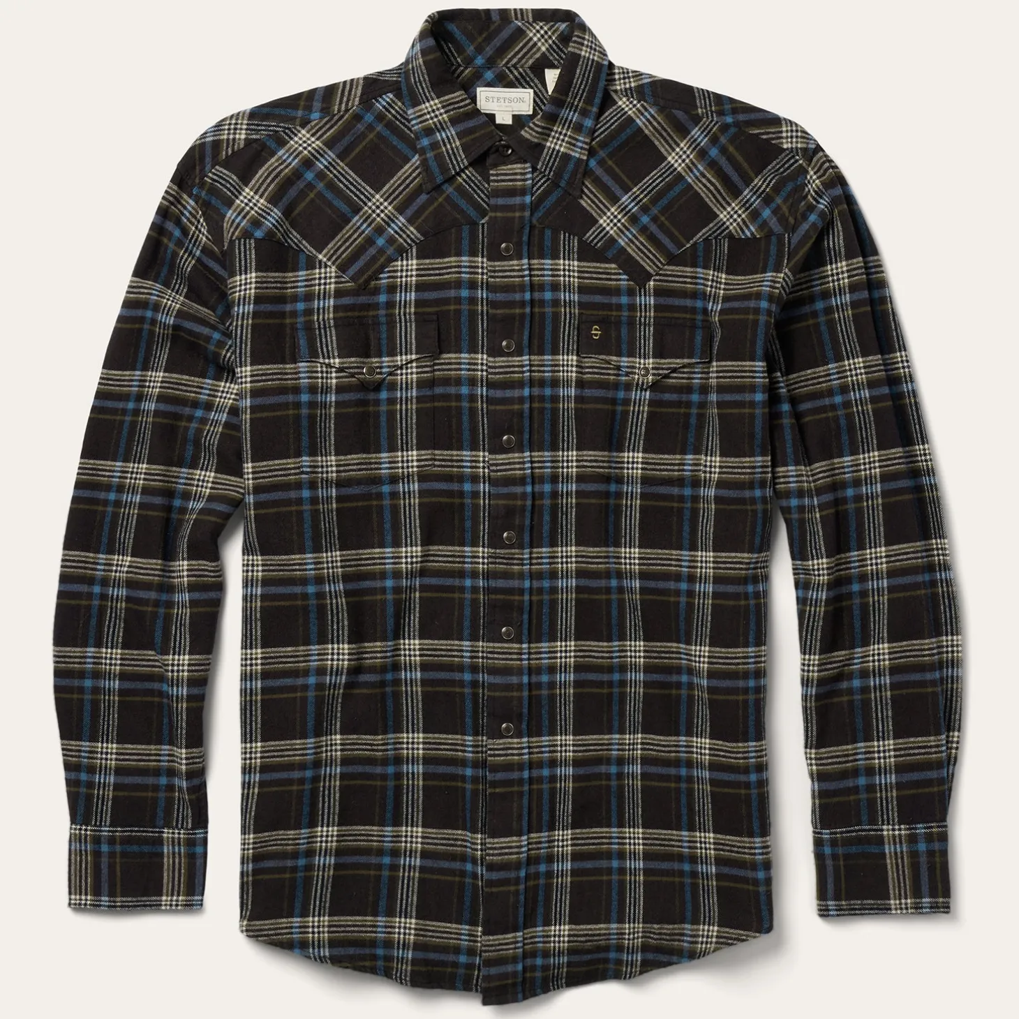 Brown Plaid Flannel Western Shirt