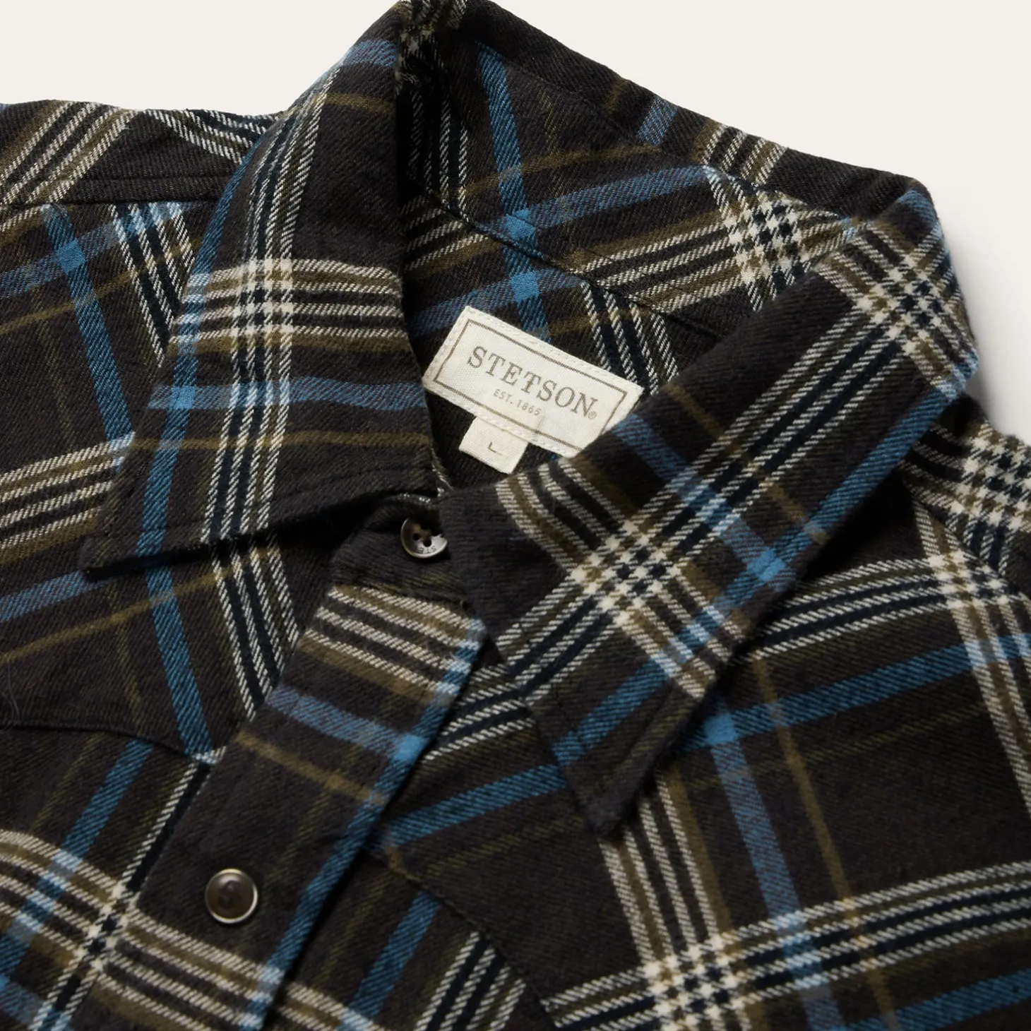 Brown Plaid Flannel Western Shirt
