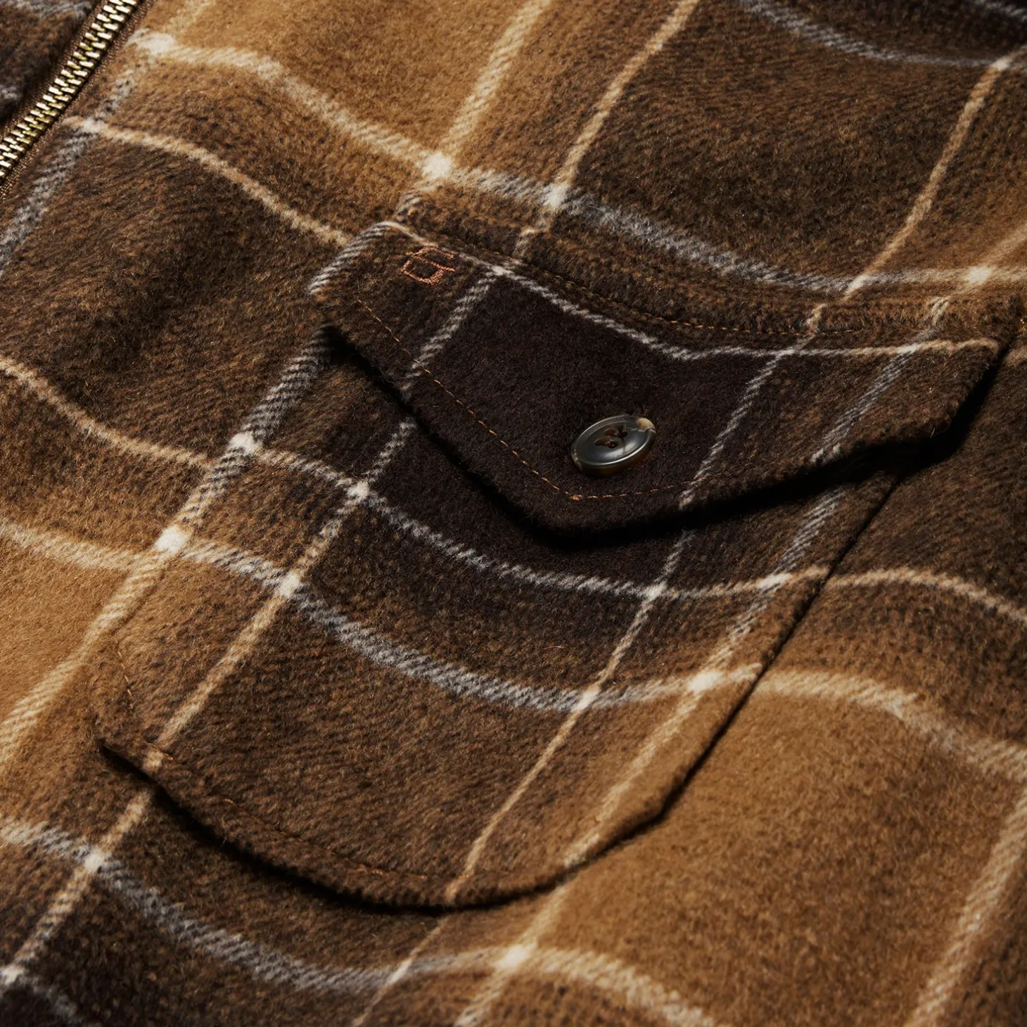 Brown Plaid Western Coat