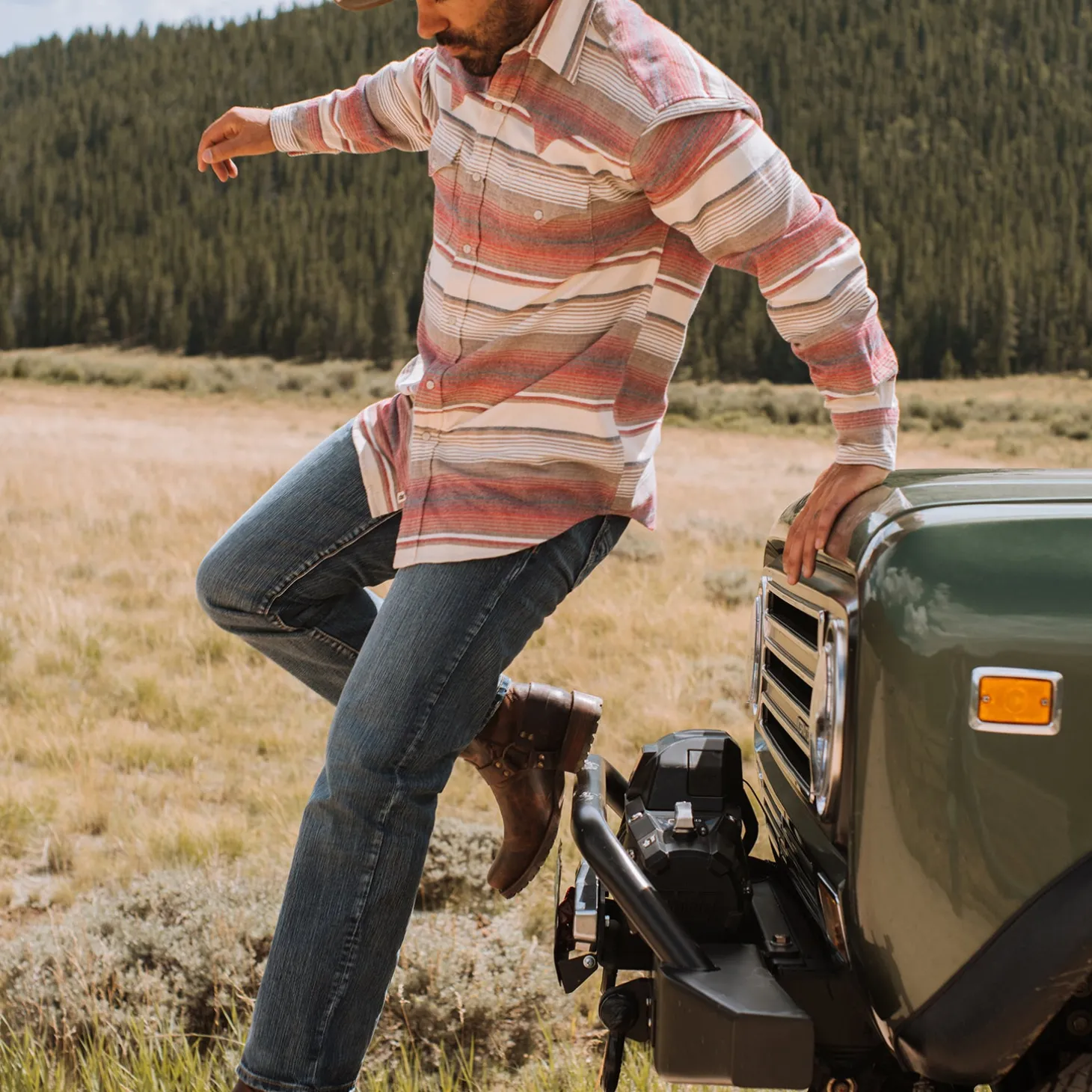 Brushed Twill Striped Shirt