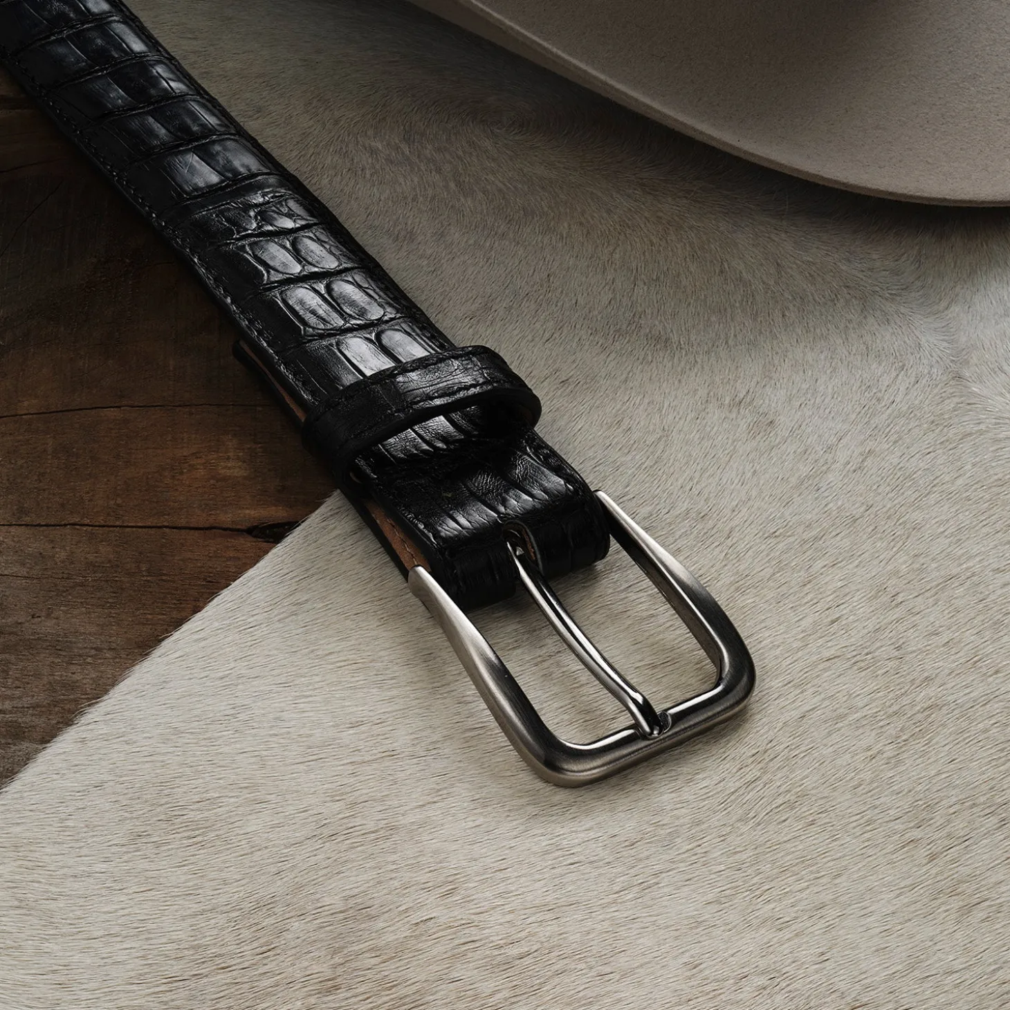 Caiman Western Tab Belt - 1 1/4" Width