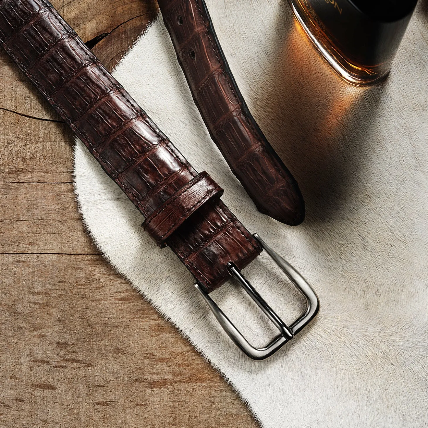 Caiman Western Tab Belt - 1 1/4" Width