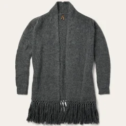 Charcoal Fringed Cardigan