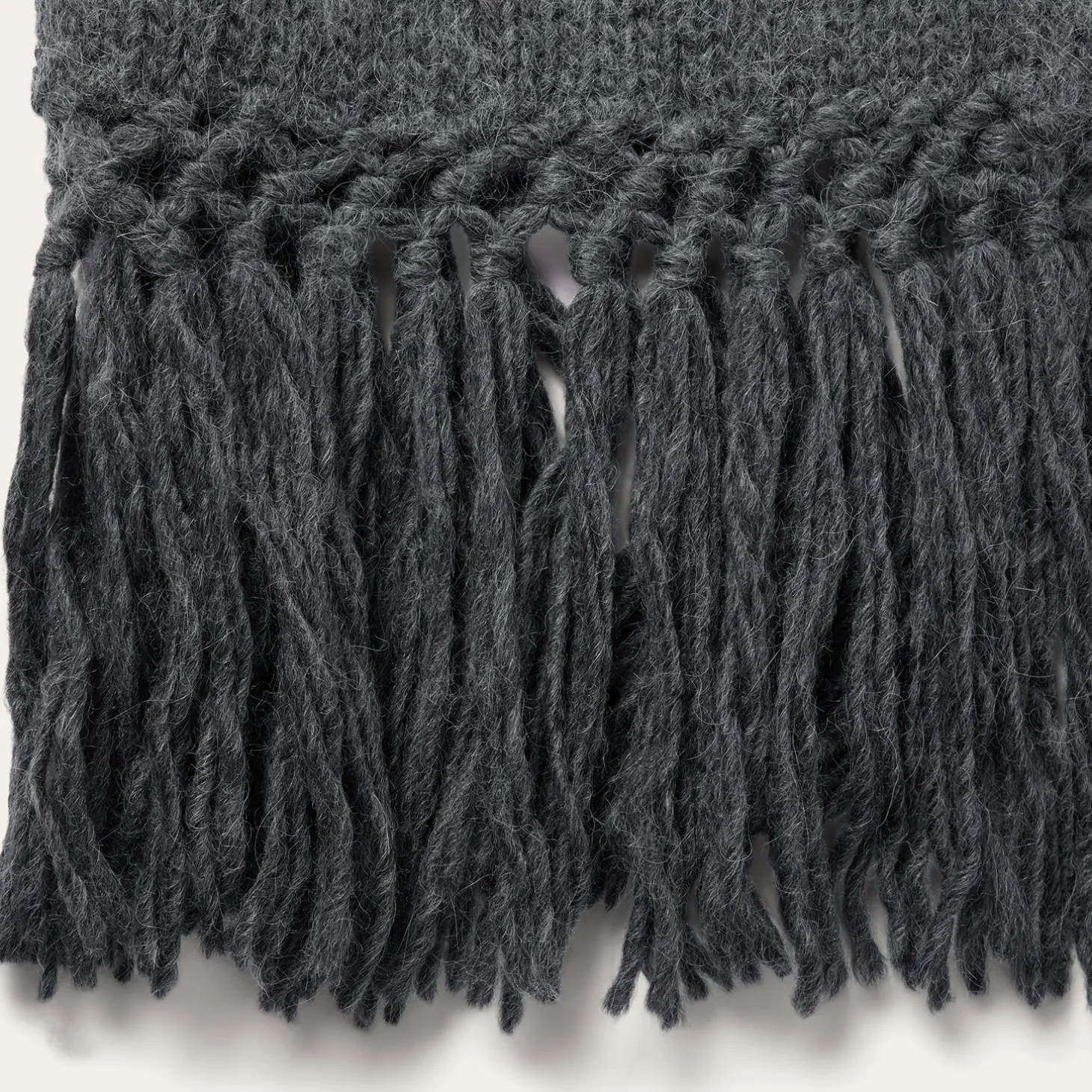 Charcoal Fringed Cardigan