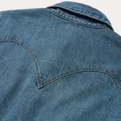 Chocolate Snap Western Denim Shirt