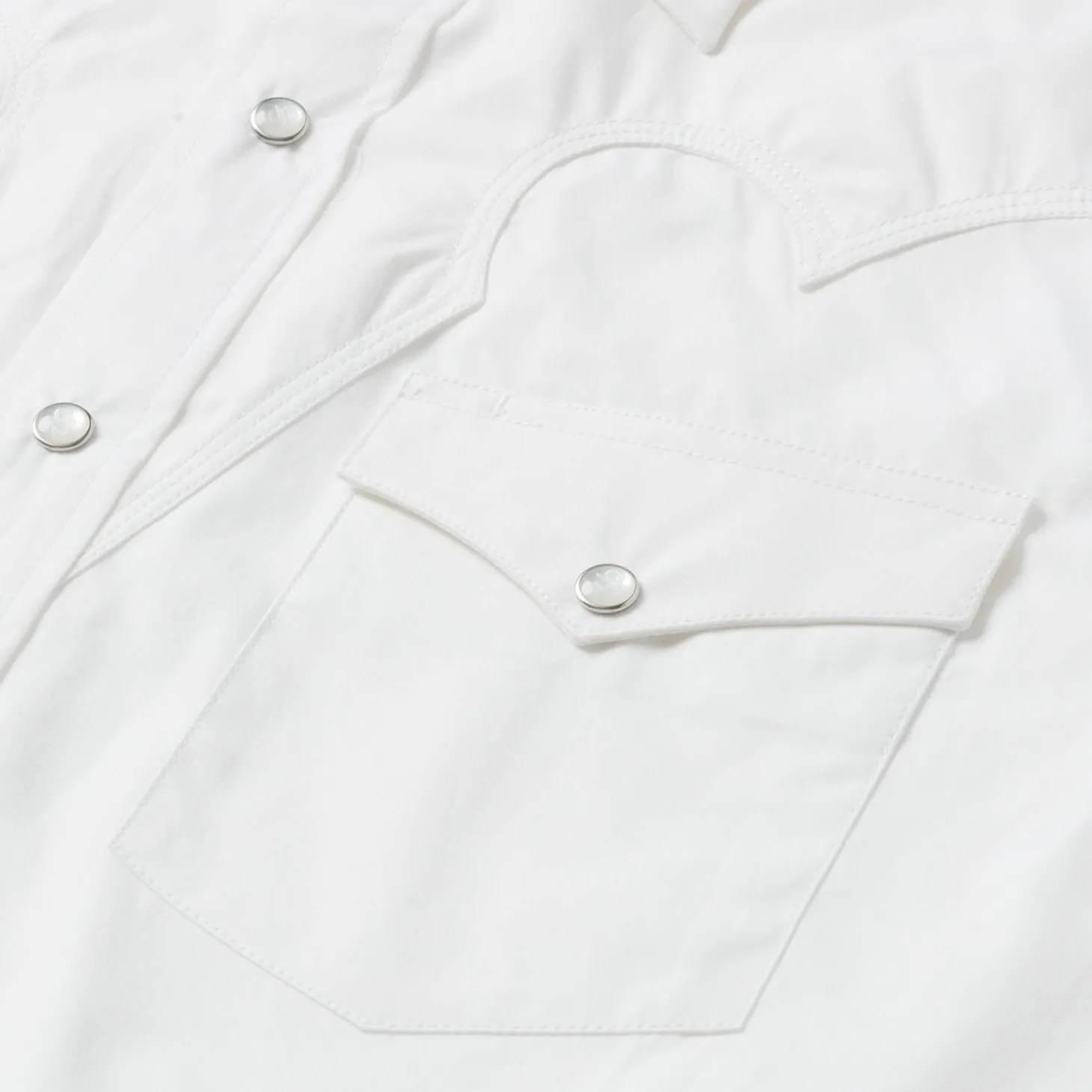 Classic Solid Snap Poplin Shirt In Optic White