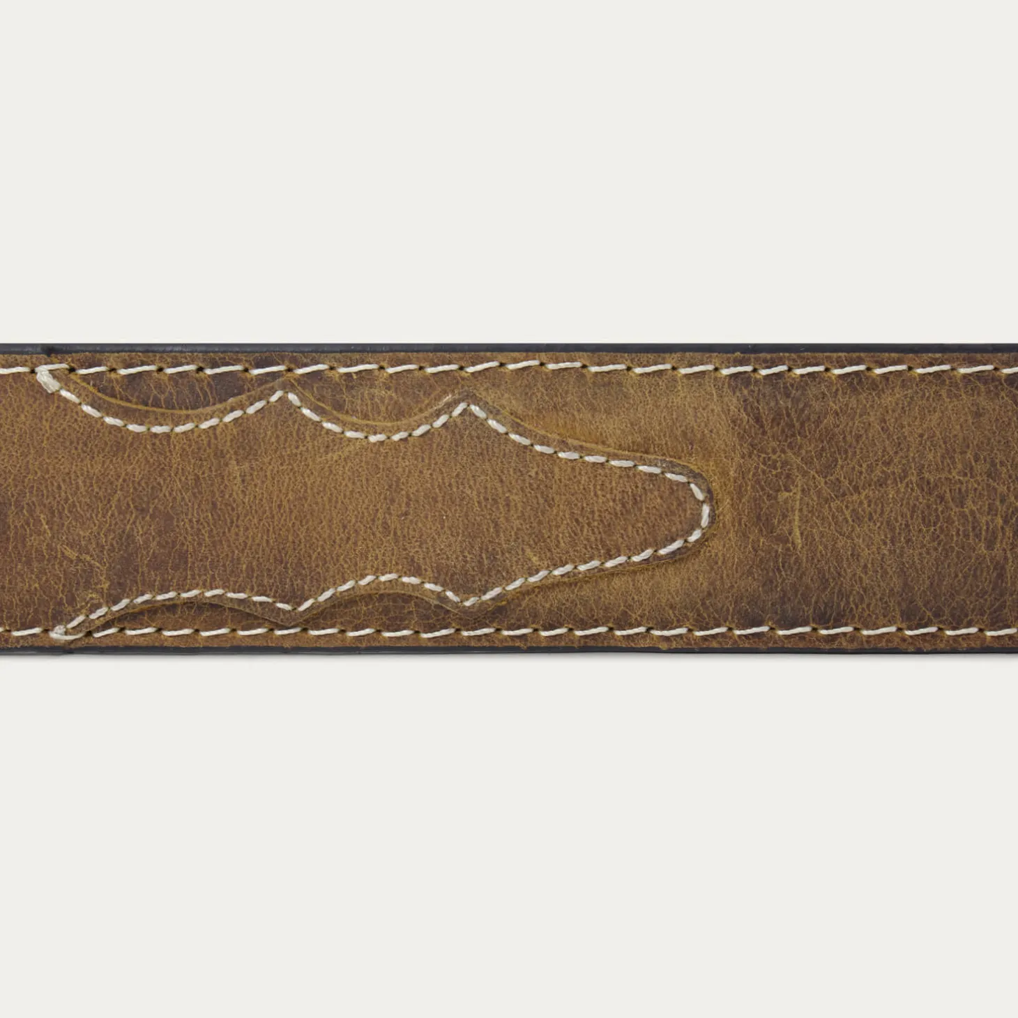 Contrast Stitch Western Tab Belt