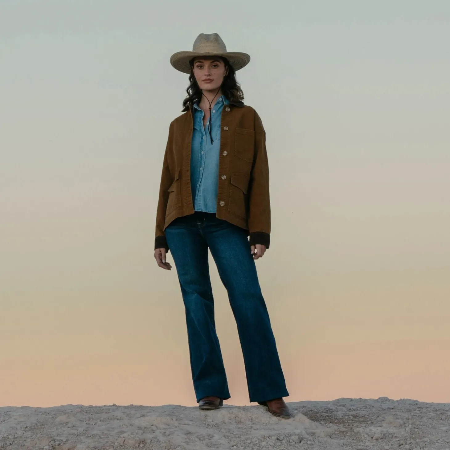 Corduroy Collar Canvas Barn Jacket