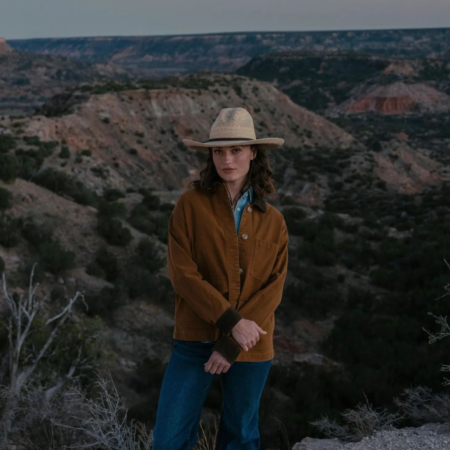 Corduroy Collar Canvas Barn Jacket