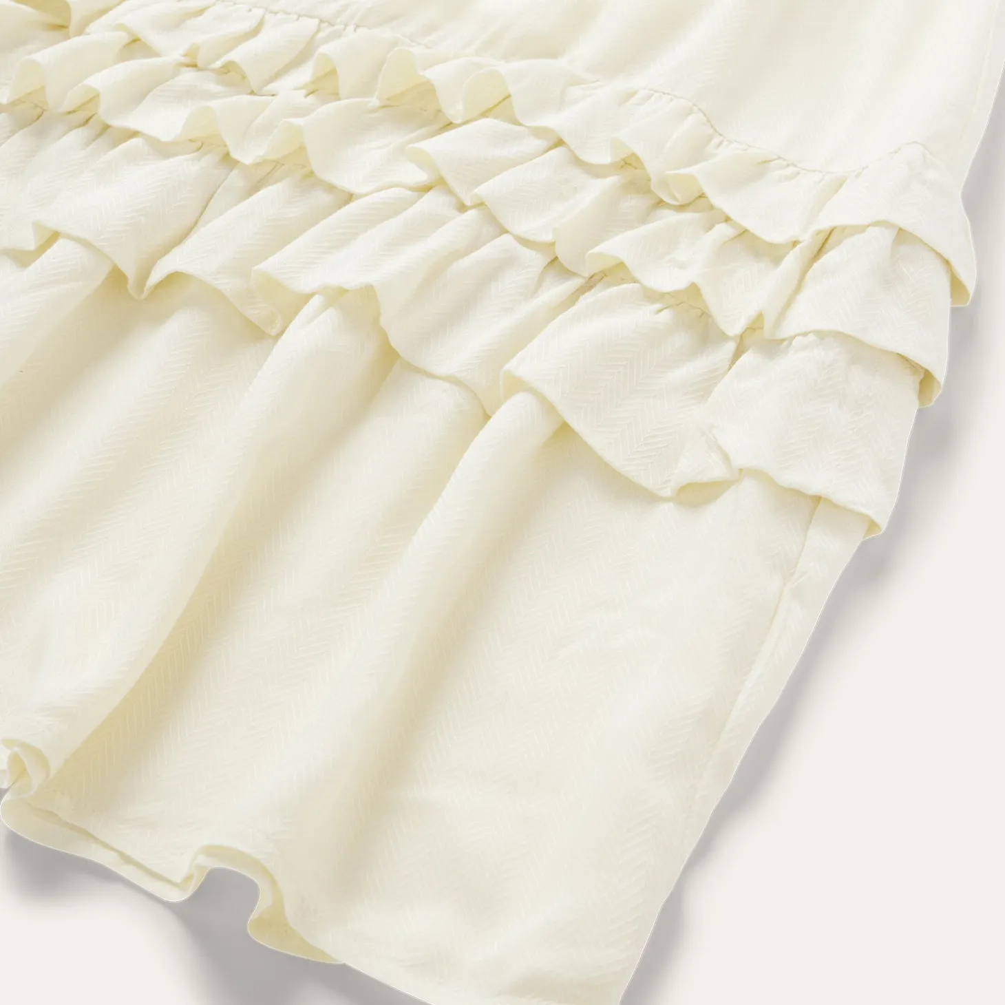 Cream Herringbone Dress