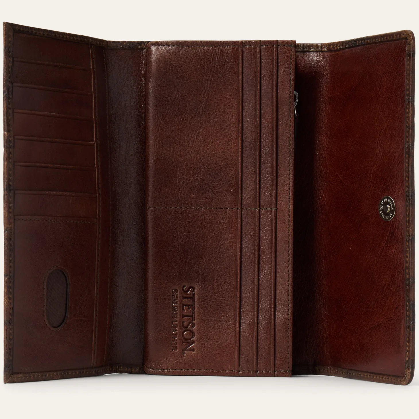 Croco Embossed Front Flap Wallet