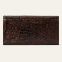 Croco Embossed Front Flap Wallet