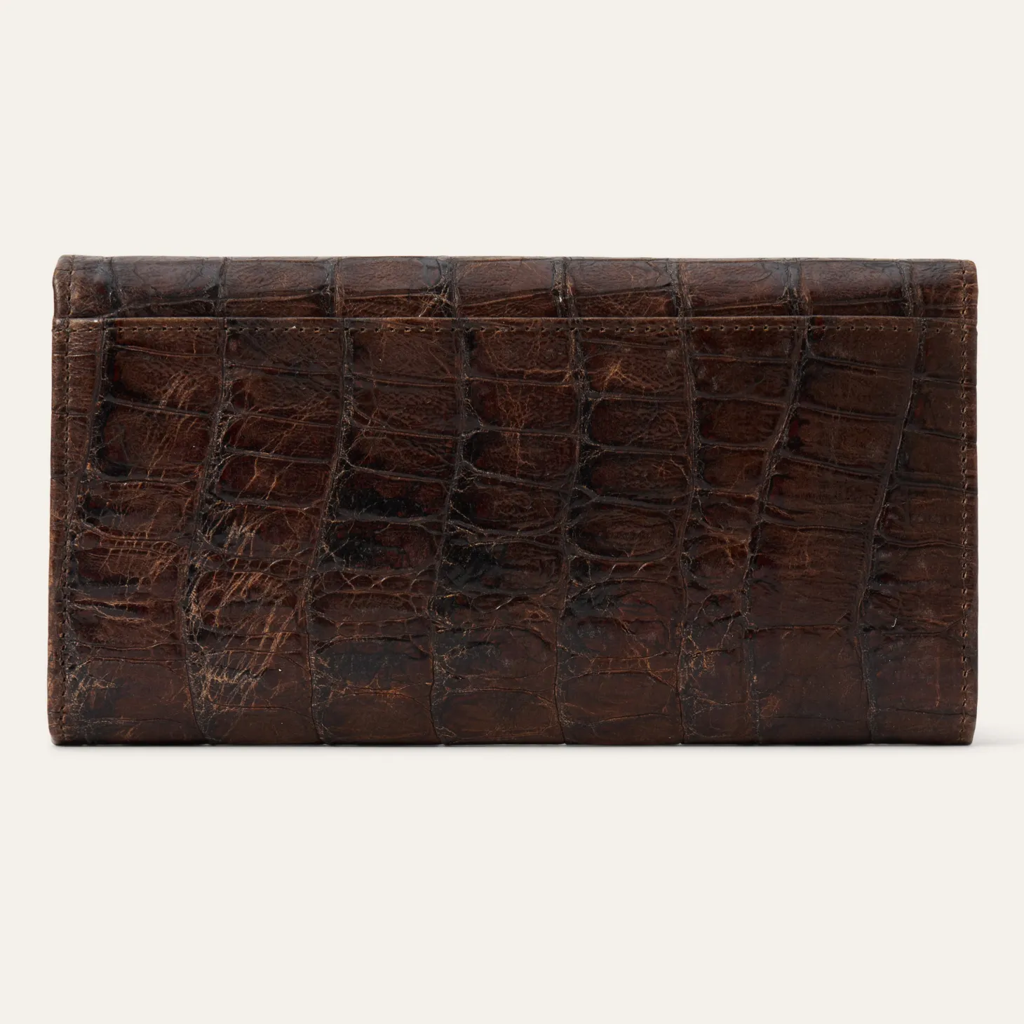 Croco Embossed Front Flap Wallet