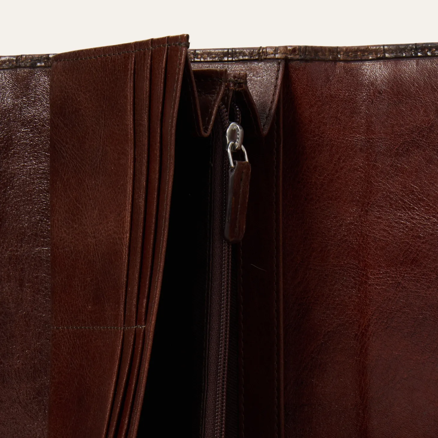 Croco Embossed Front Flap Wallet
