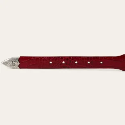 Croco Print Tapered Belt