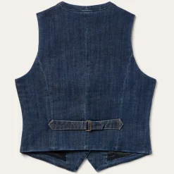 Dark Wash Stretch Denim Vest