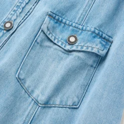 Denim Button Front Dress