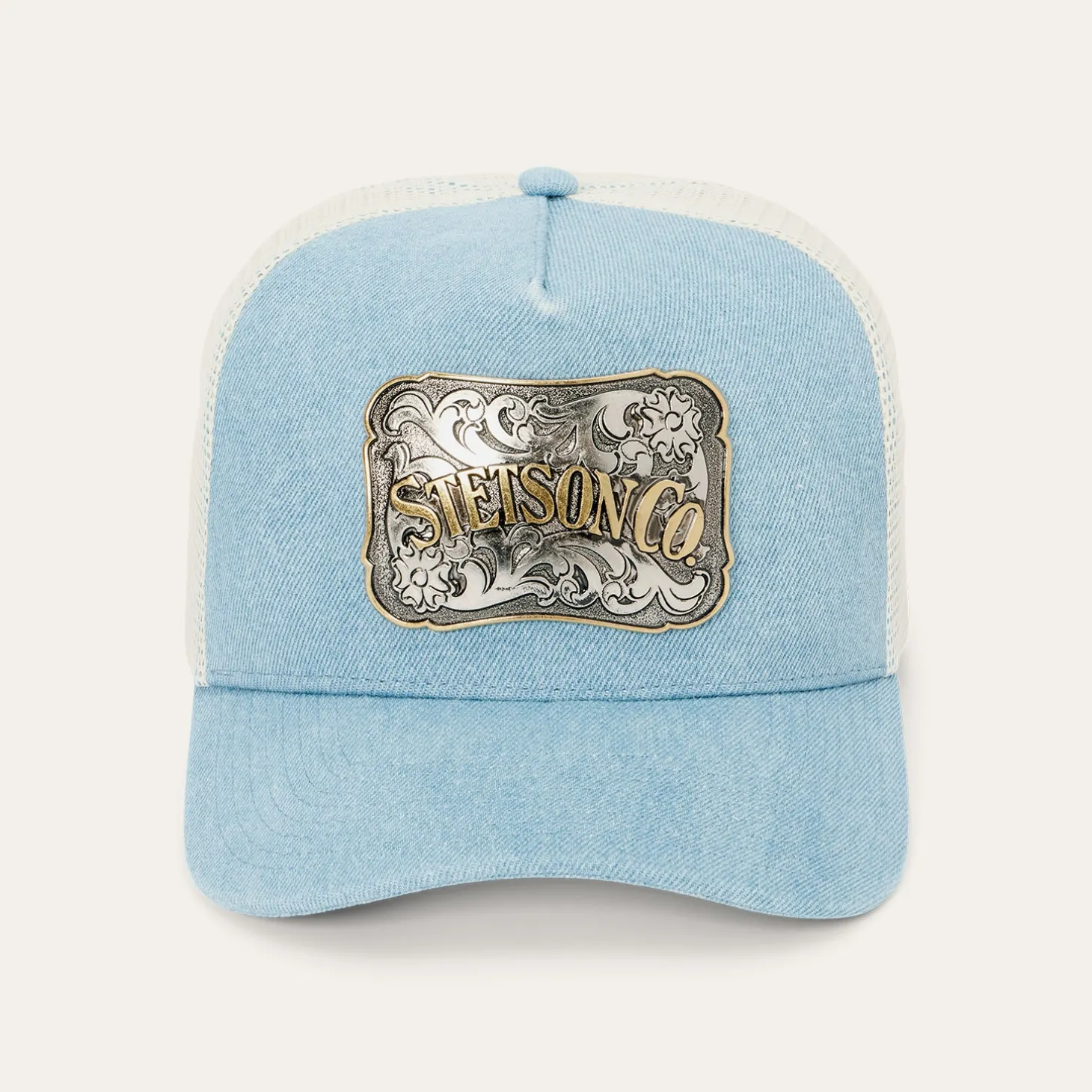 Denim Plaque Trucker Hat