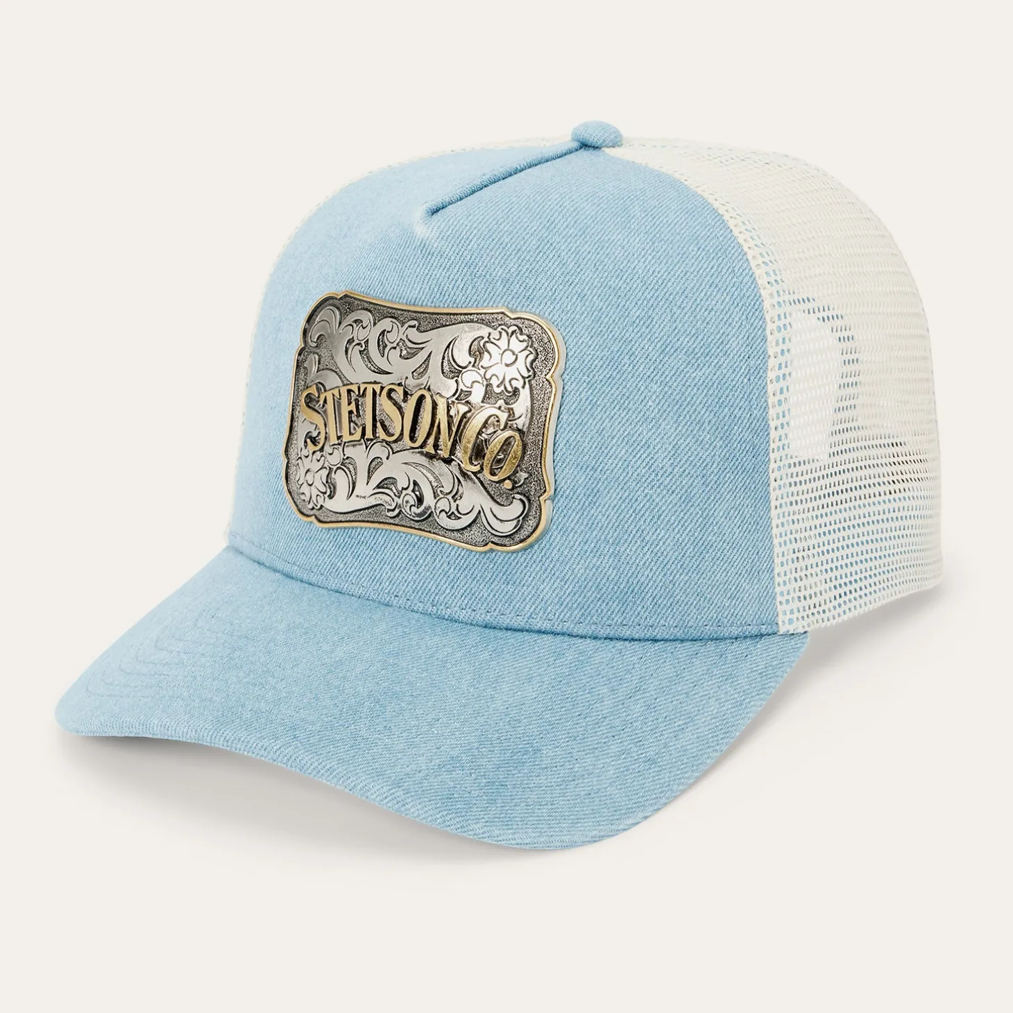 Denim Plaque Trucker Hat