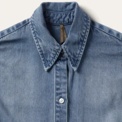 Denim Tie-Front Dress