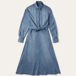Denim Tie-Front Dress