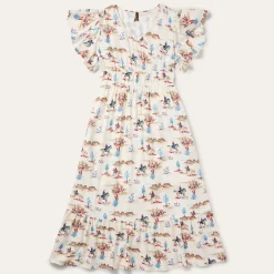 Desert Trails Print Prairie Dress