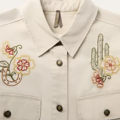 Embroidered Canvas Utility Jacket