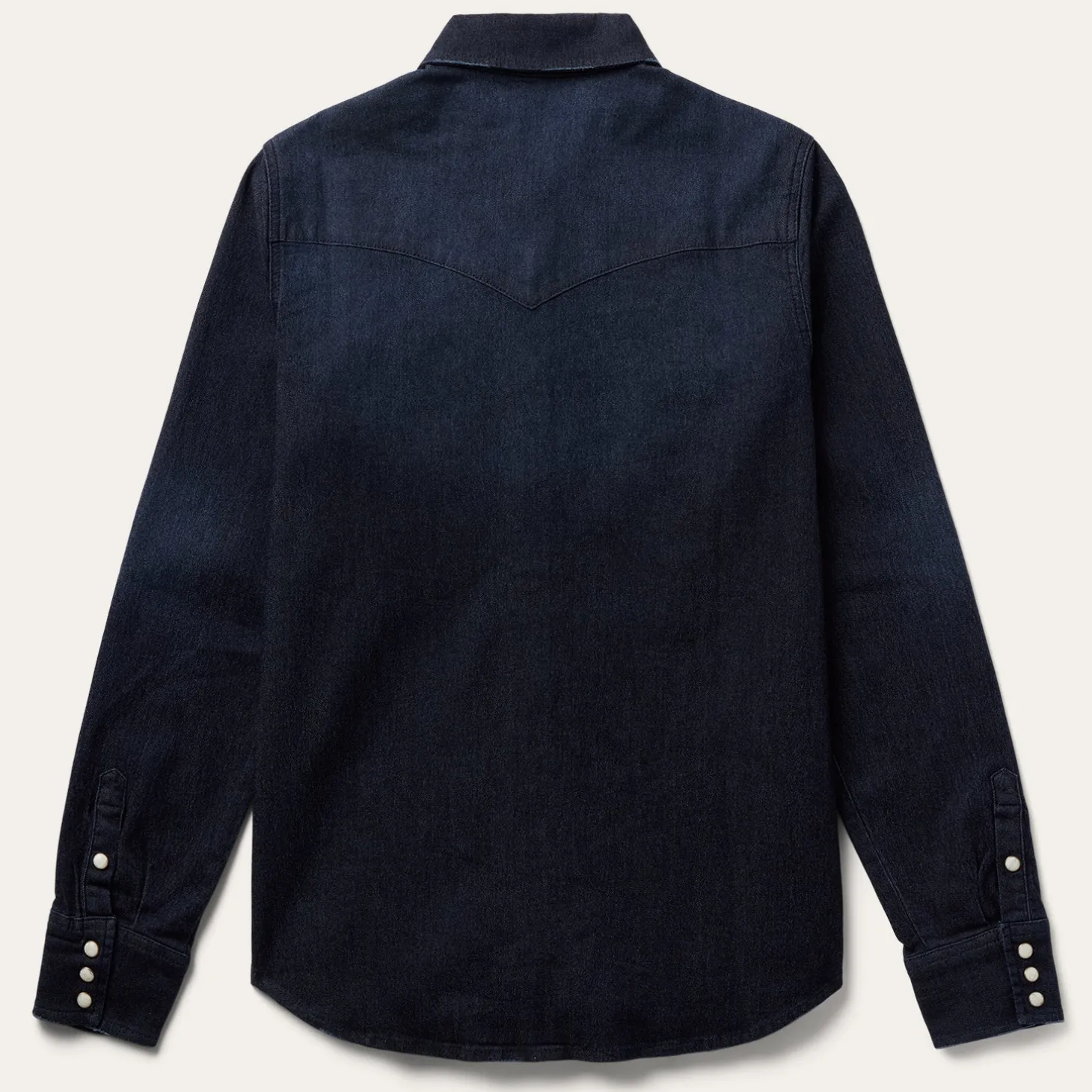 Embroidered Dark Denim Snap Front Shirt