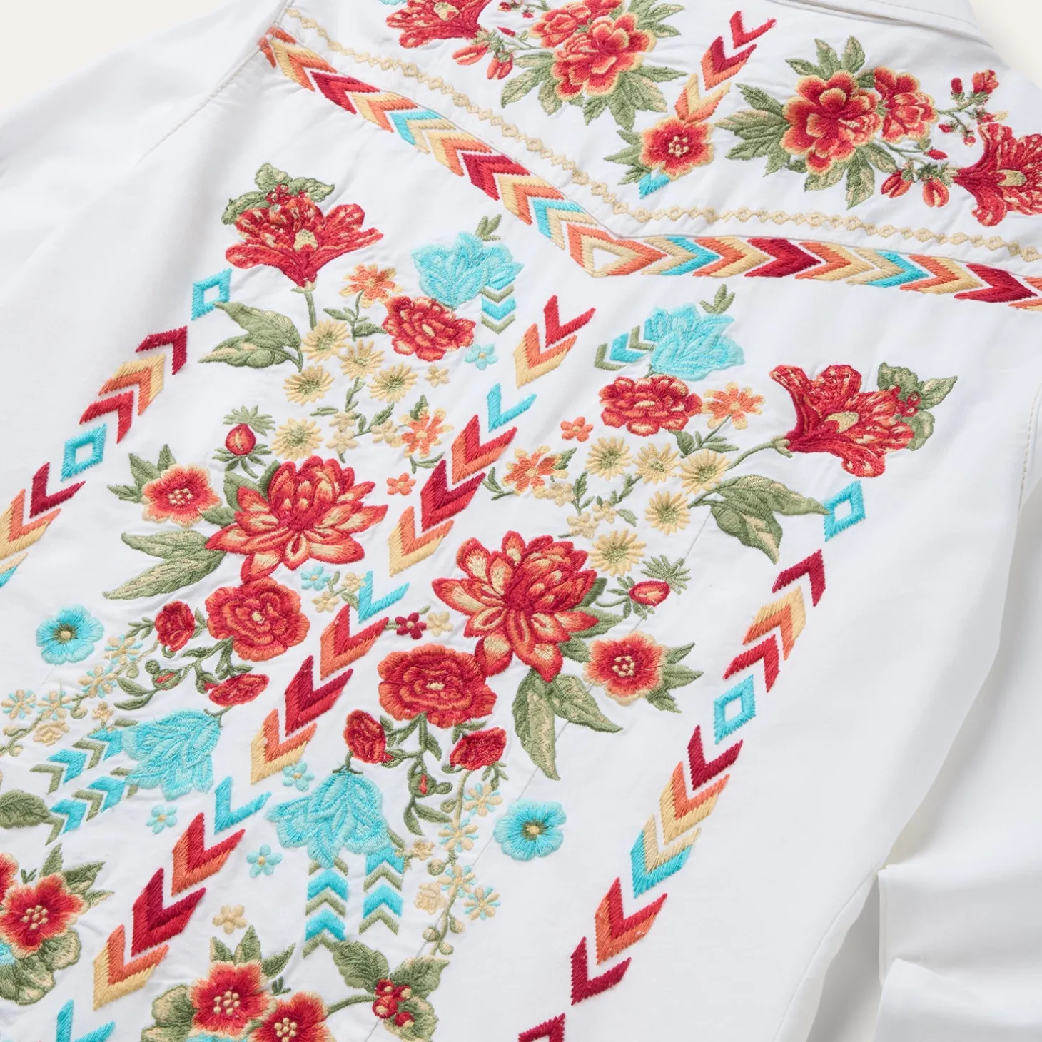 Embroidered Denim Dress