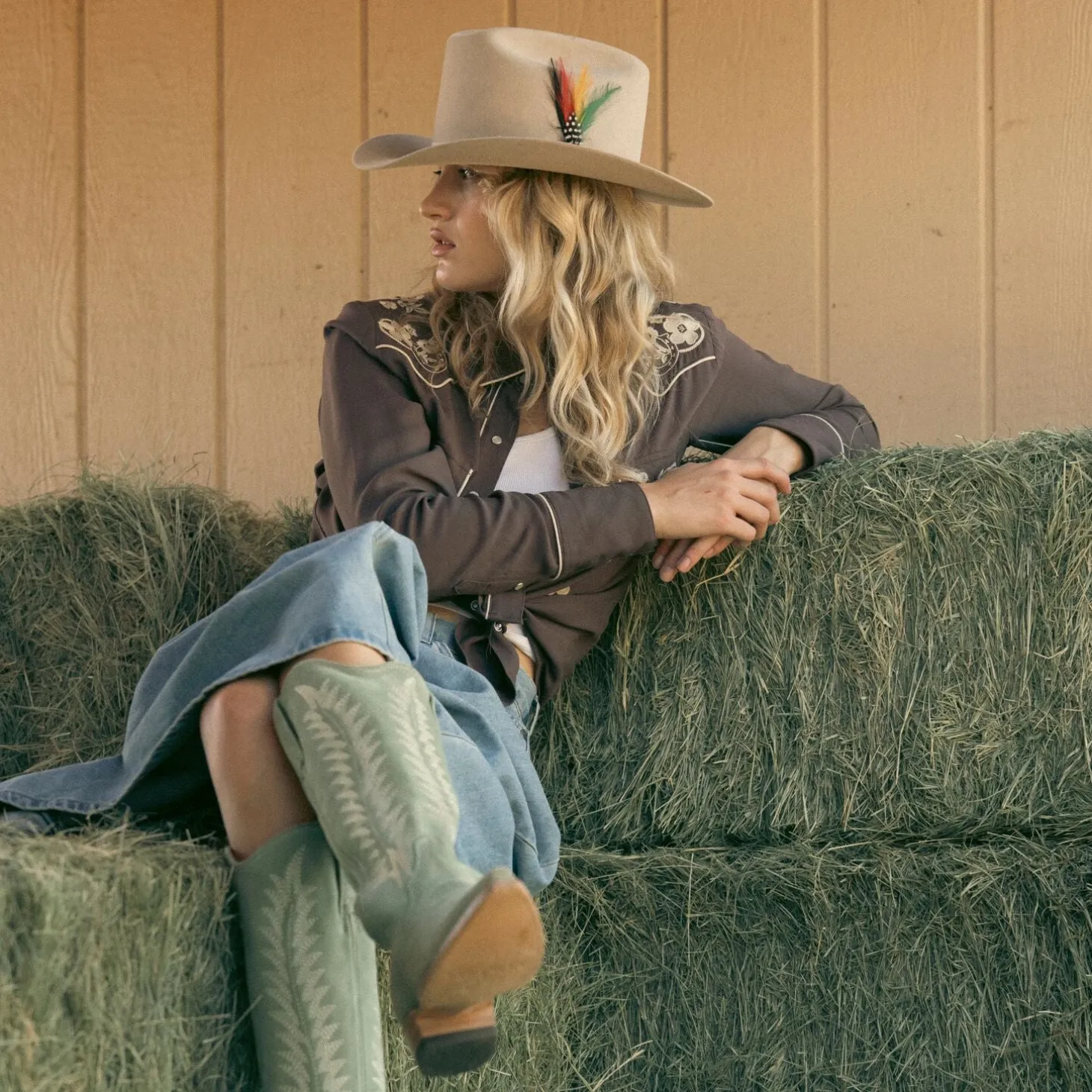 Embroidered Retro Western Shirt